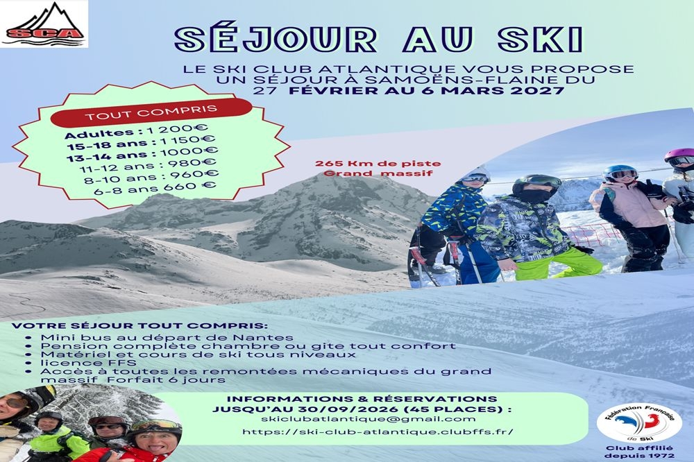 Séjour famille 2027 du 27 au 3 mars 2027