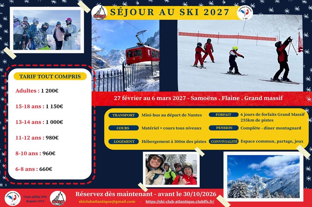 Séjour famille 2027 du 27 au 6 mars 2027