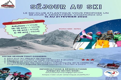 Le séjour 2026 du 14 au 21 février 2026 vous attend